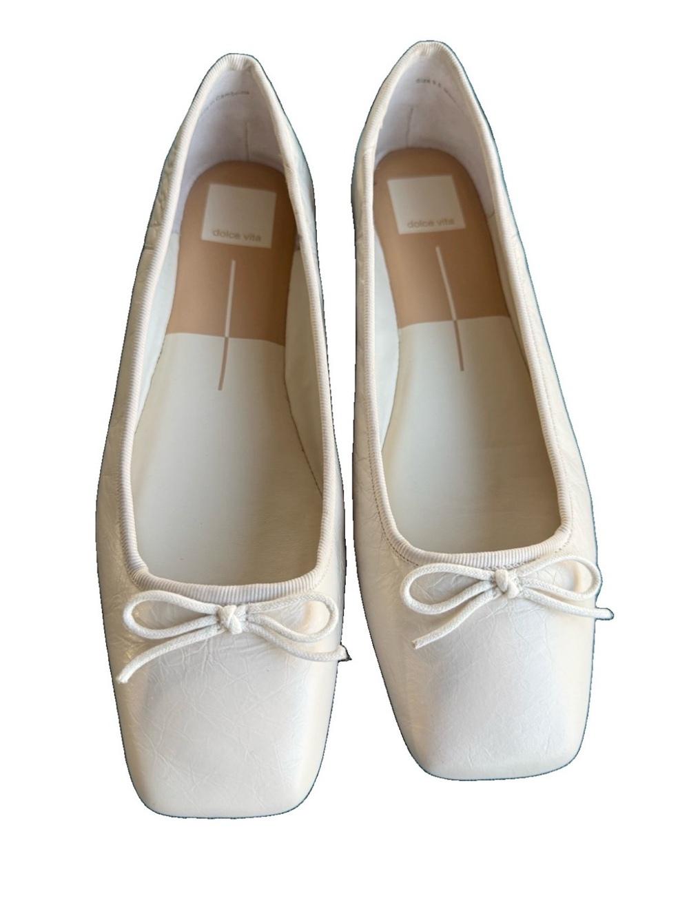 Dolce Vita Women’s Cream Ballet Flats - Square Toe